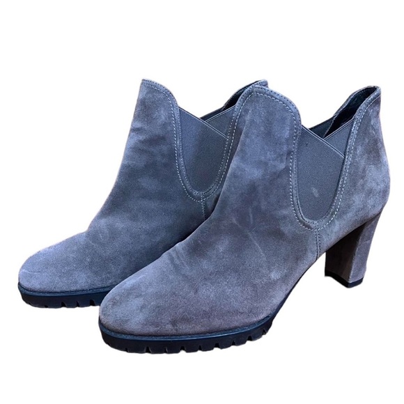 NWOT Stuart Wietzman 10 Taupe Suede Herled Boots Ankle Booties - Picture 1 of 9